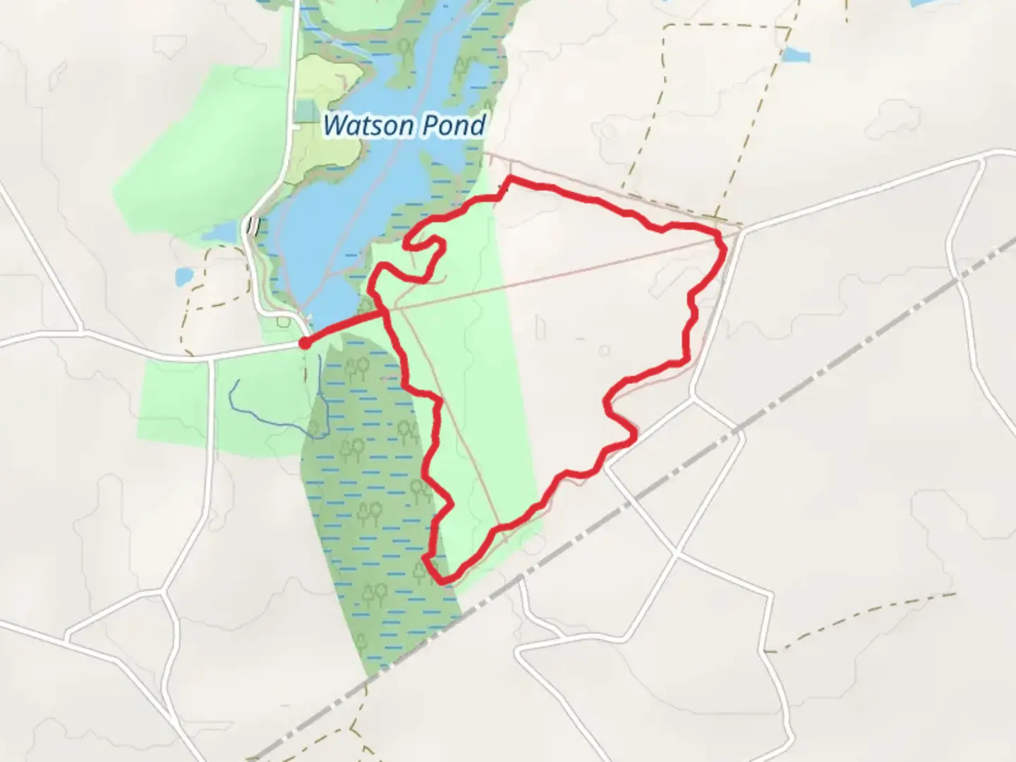 An image depicting the trail Butterfly Garden Loop and its surrounding area.