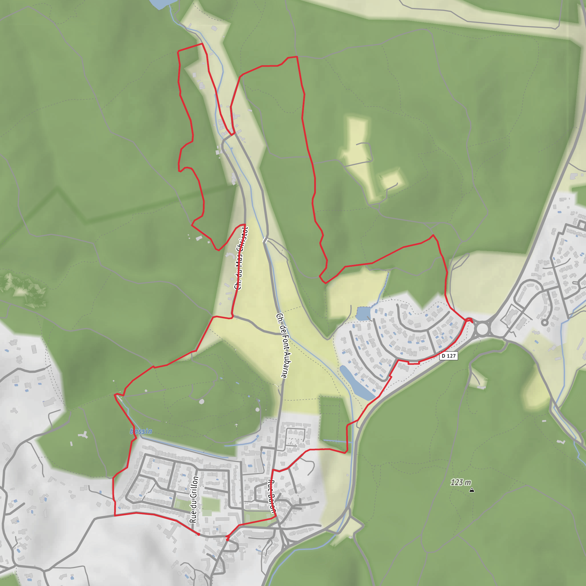 Mas d’Escattes anf Font Aubarne mobile static map