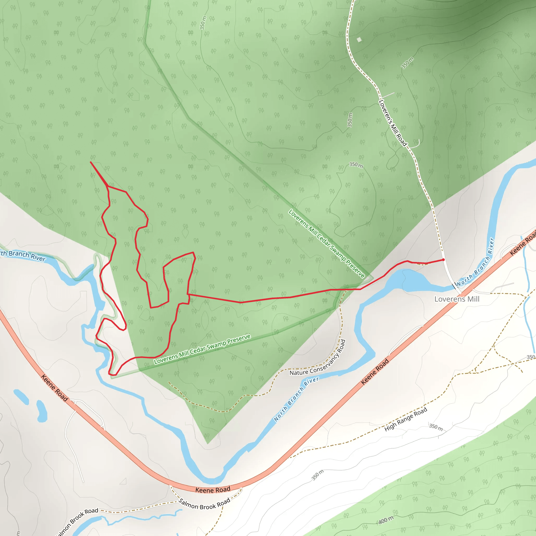 North Branch River Loop mobile static map