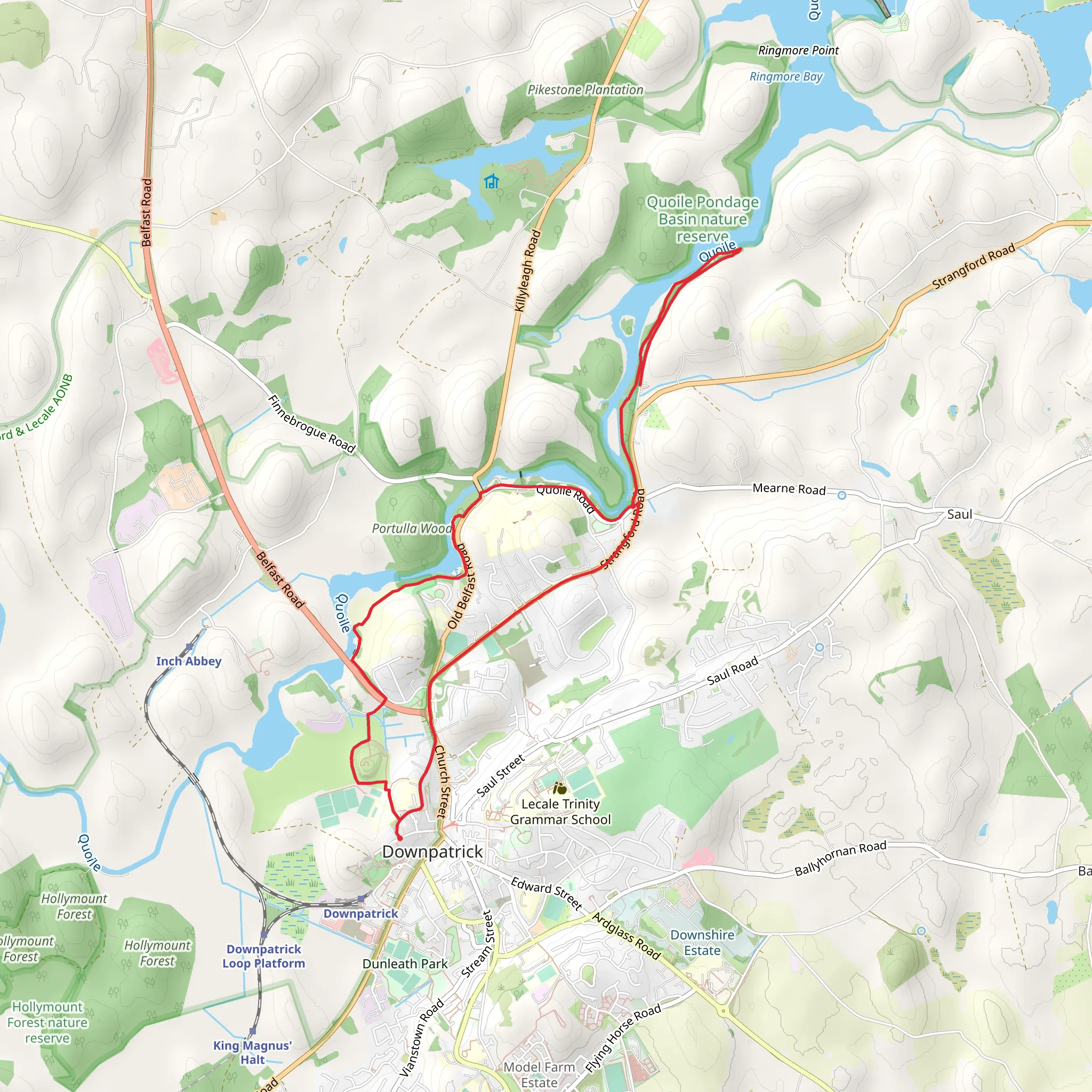 Quoile River Walk mobile static map