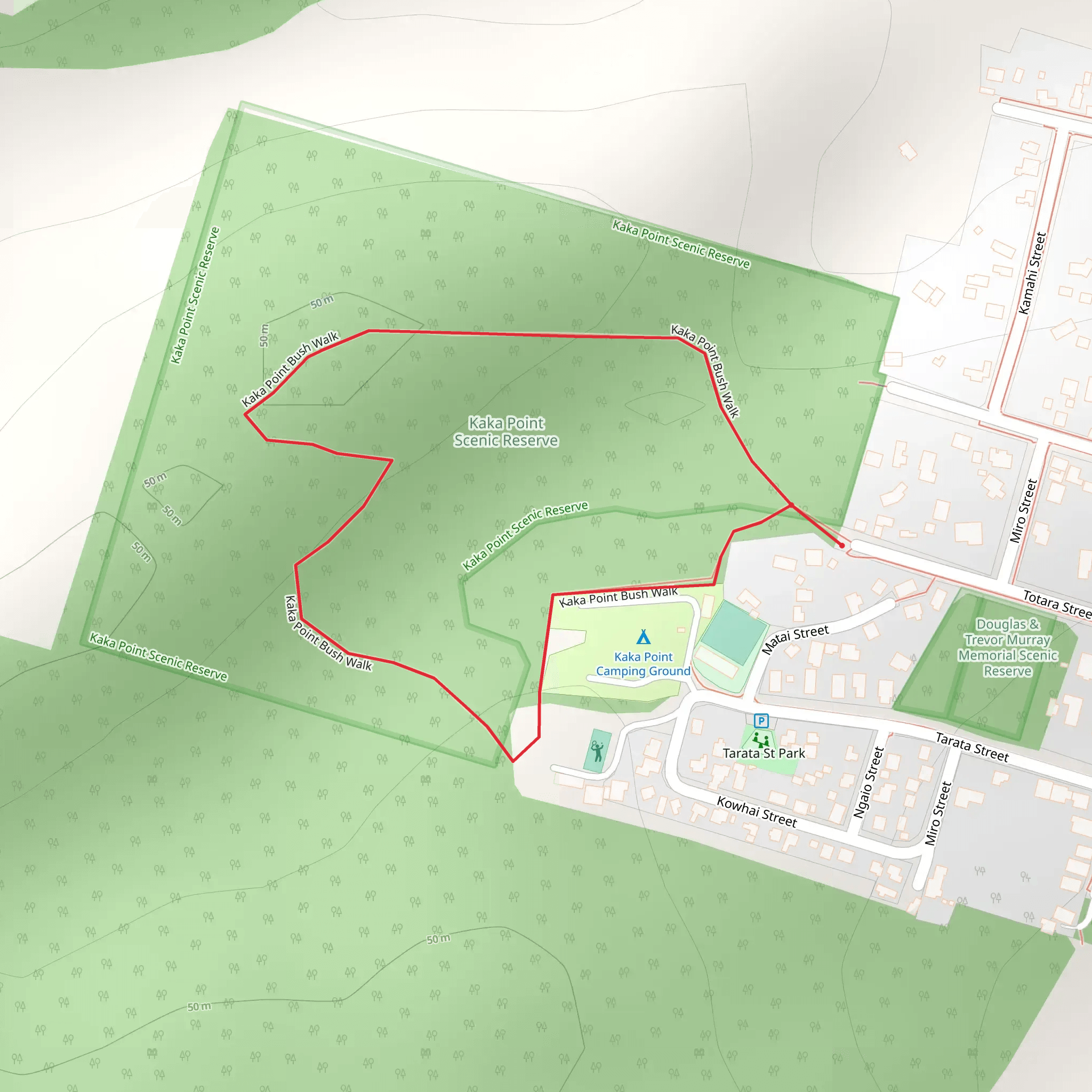 Kaka Point Bush Walk mobile static map