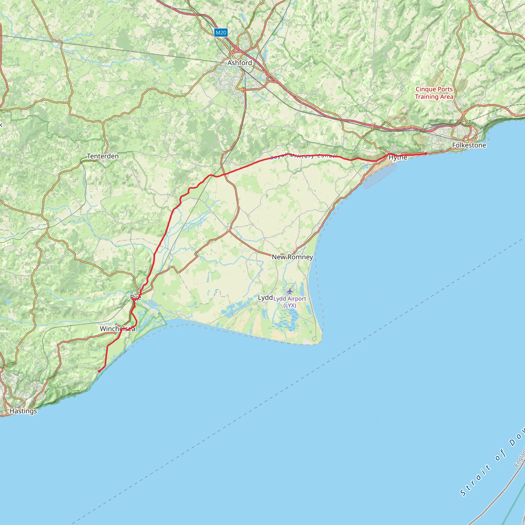 Royal Military Canal Path mobile static map