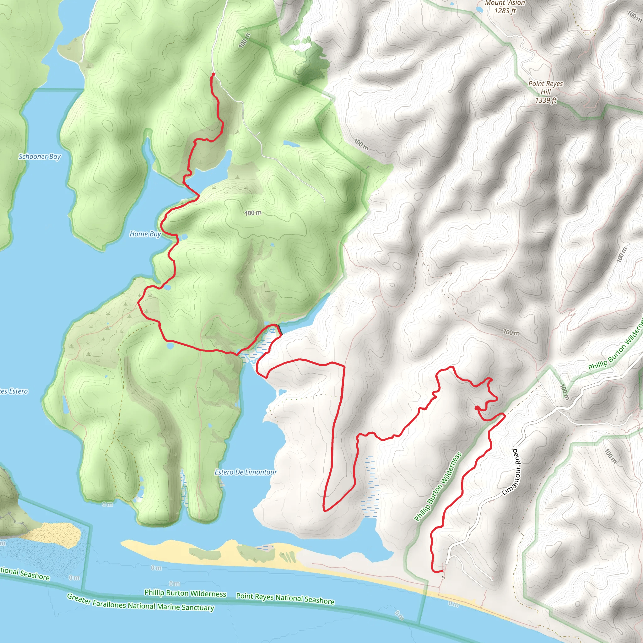 Estero Trail and Muddy Hollow Trail mobile static map