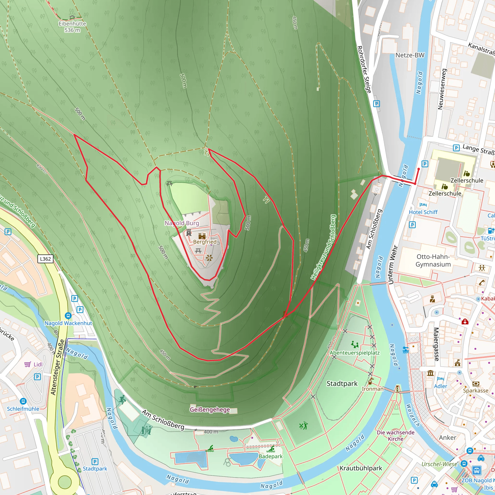 Hohenagold Castle Loop mobile static map