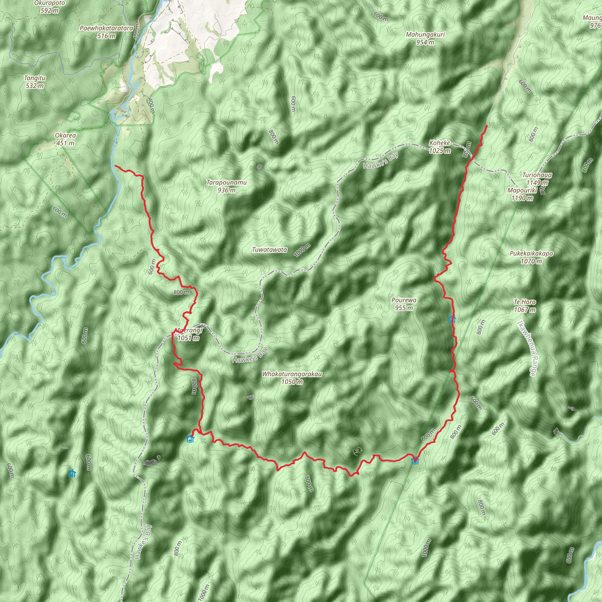 Moerangi Track mobile static map