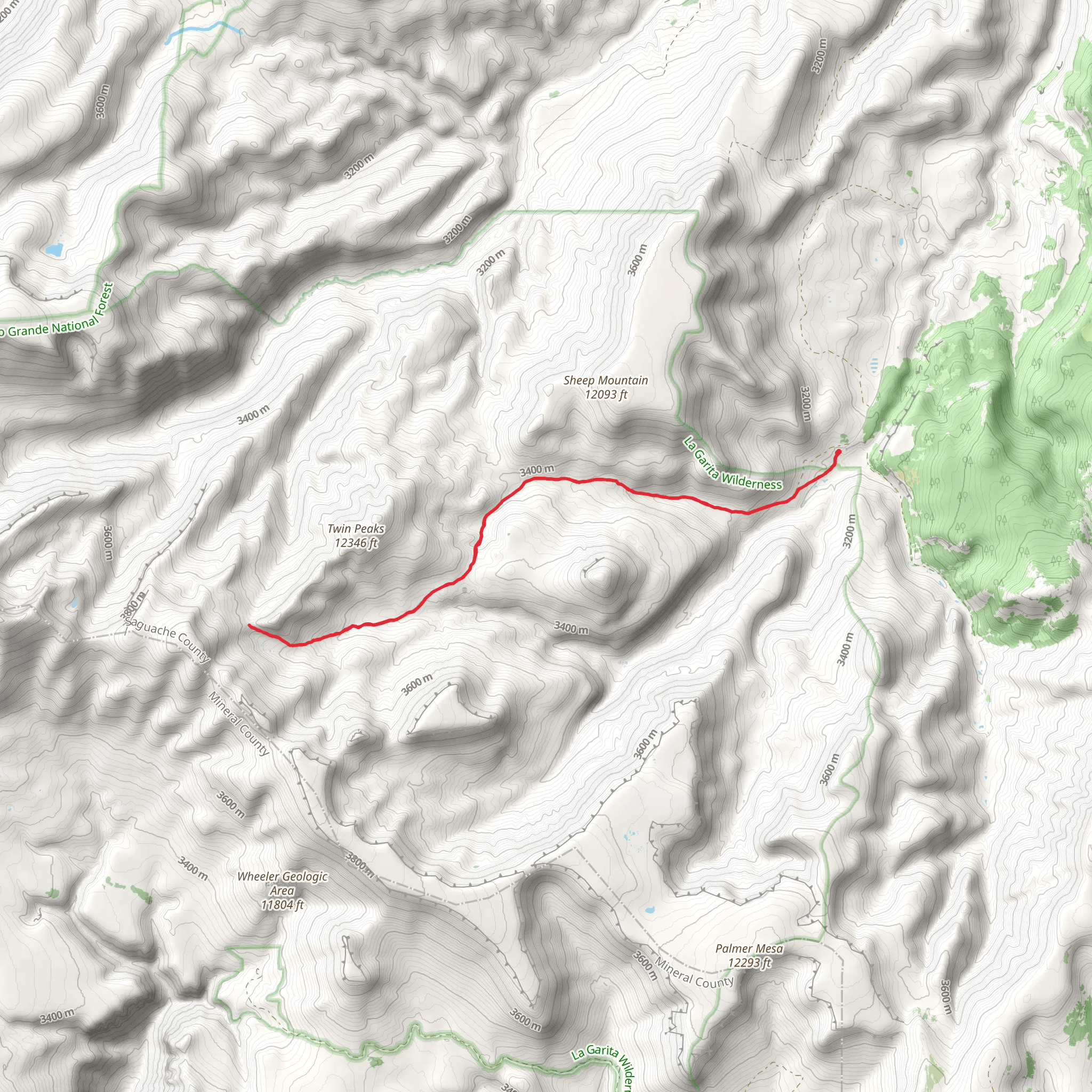 Halfmoon Creek Trail mobile static map