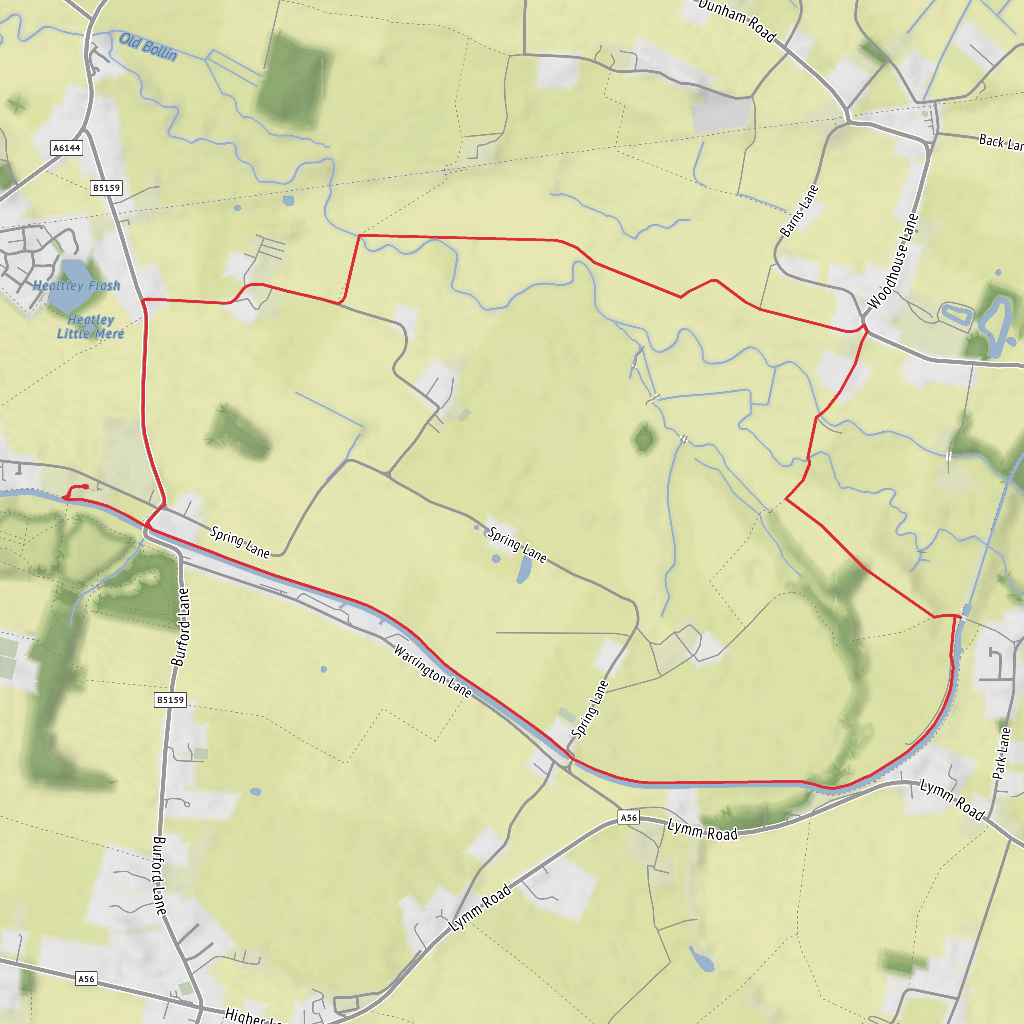 Hike from Spud Wood mobile static map