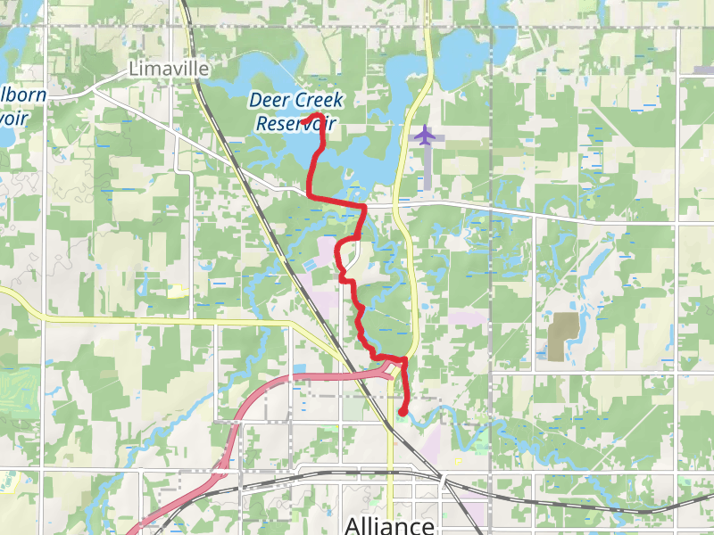 Deer Creek Reservoir via Mahoning Valley Trail