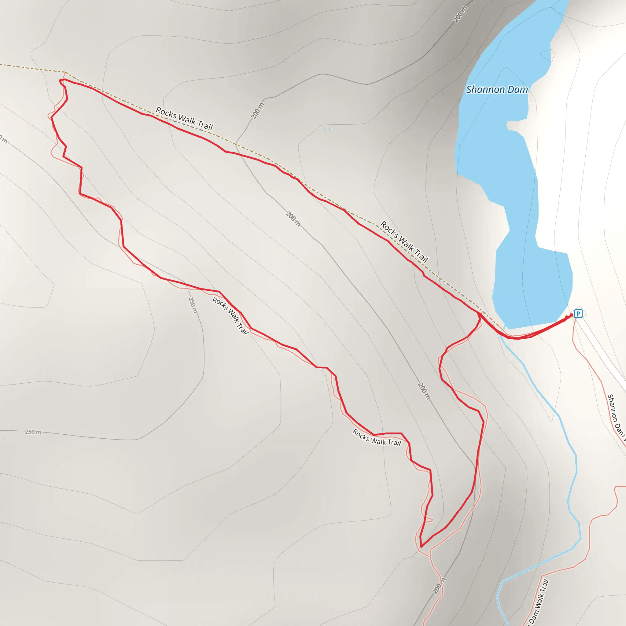 Rocks Walking Trail mobile static map