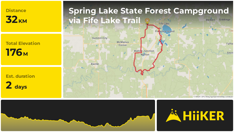 Spring Lake State Forest Campground via Fife Lake Trail | Grand