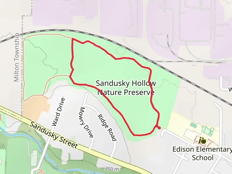 Sandusky Hollow Nature Preserve Loop via Sandusky Hollow