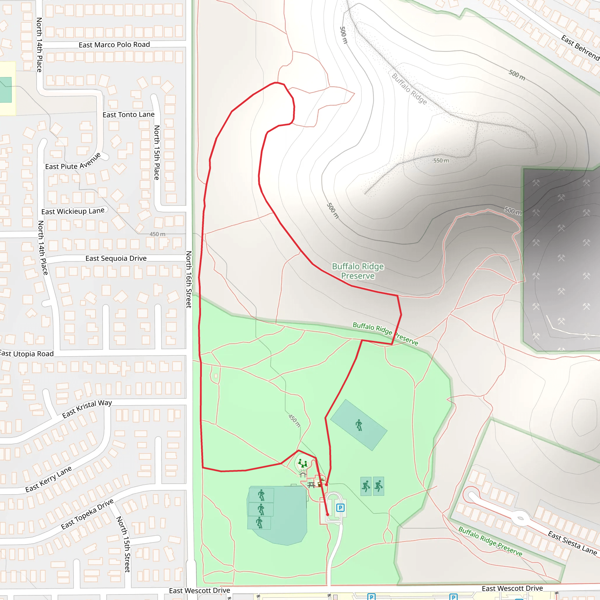 Buffalo Ridge Park Loop mobile static map