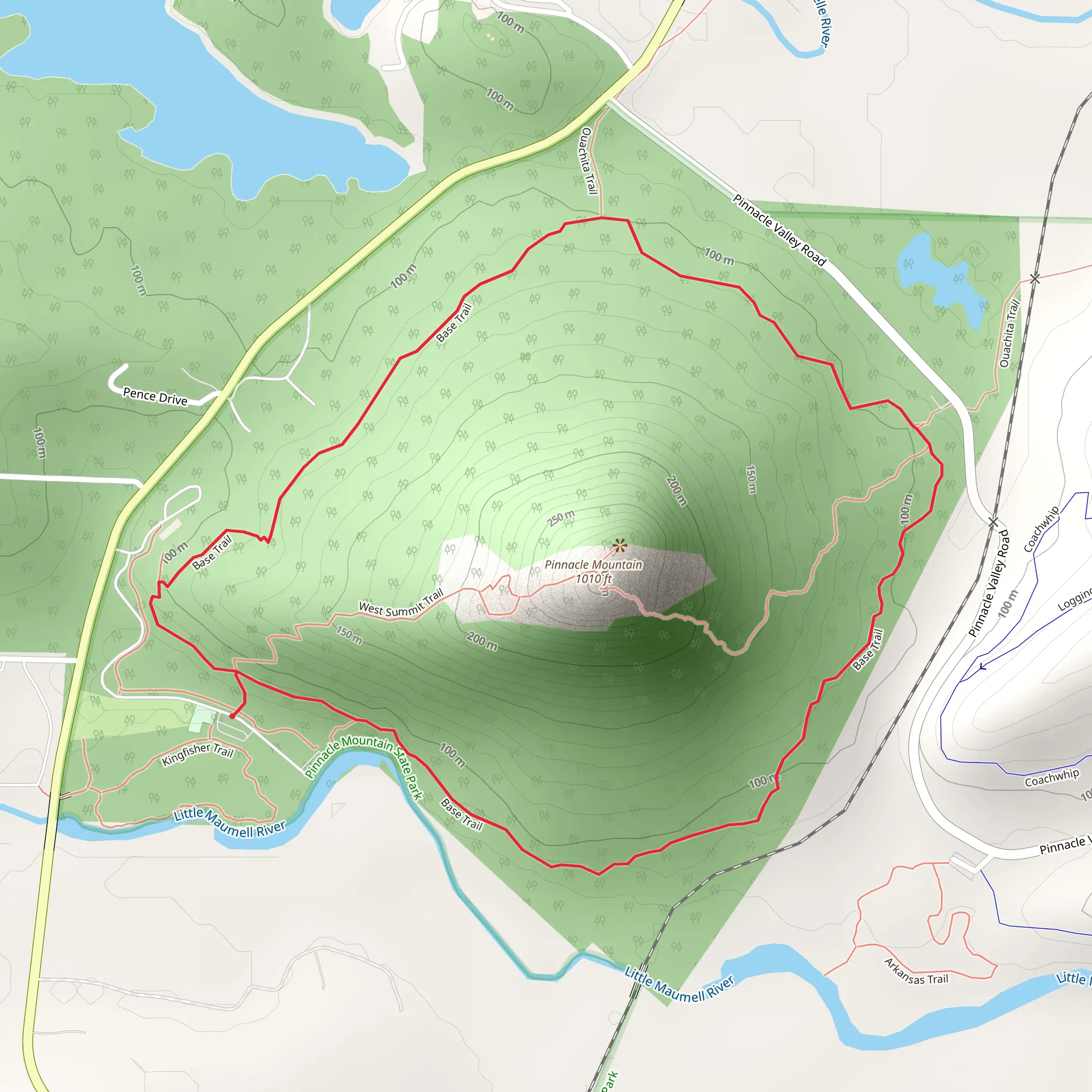 Loop around Pinnacle Mountain mobile static map