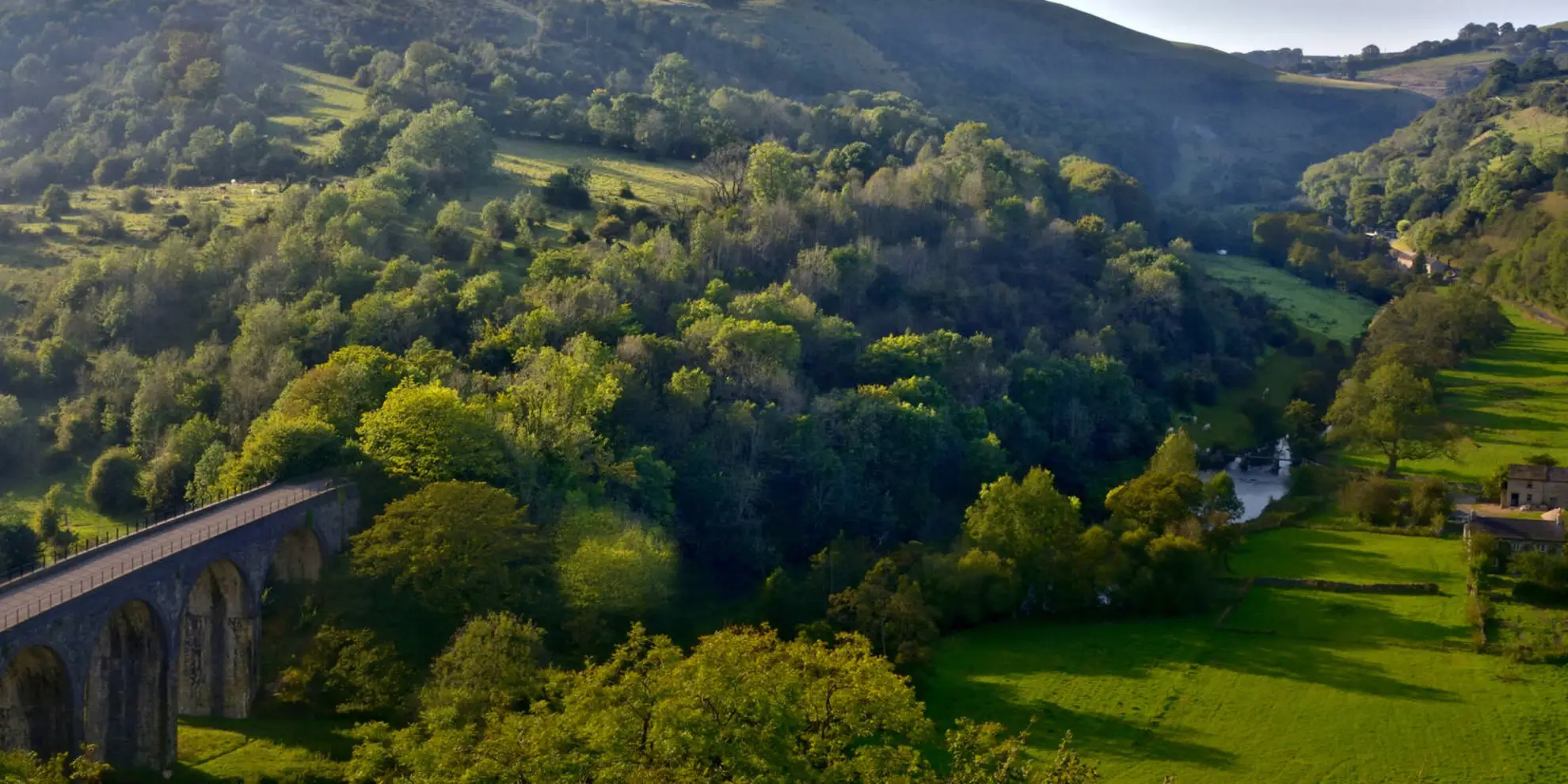 An image depicting the trail Miller's Dale and Cressbrook Dale from Tideswell Dale and its surrounding area.