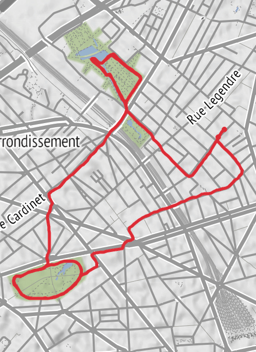 Paris Course à pied mobile static map