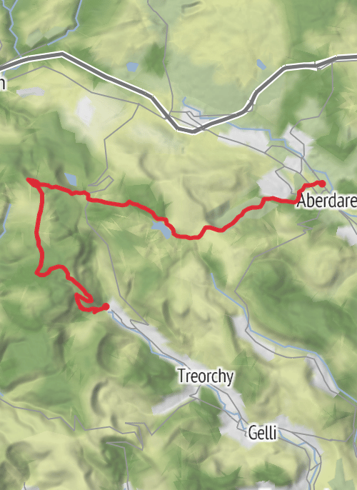 Rhondda Cynon Taff Hike mobile static map