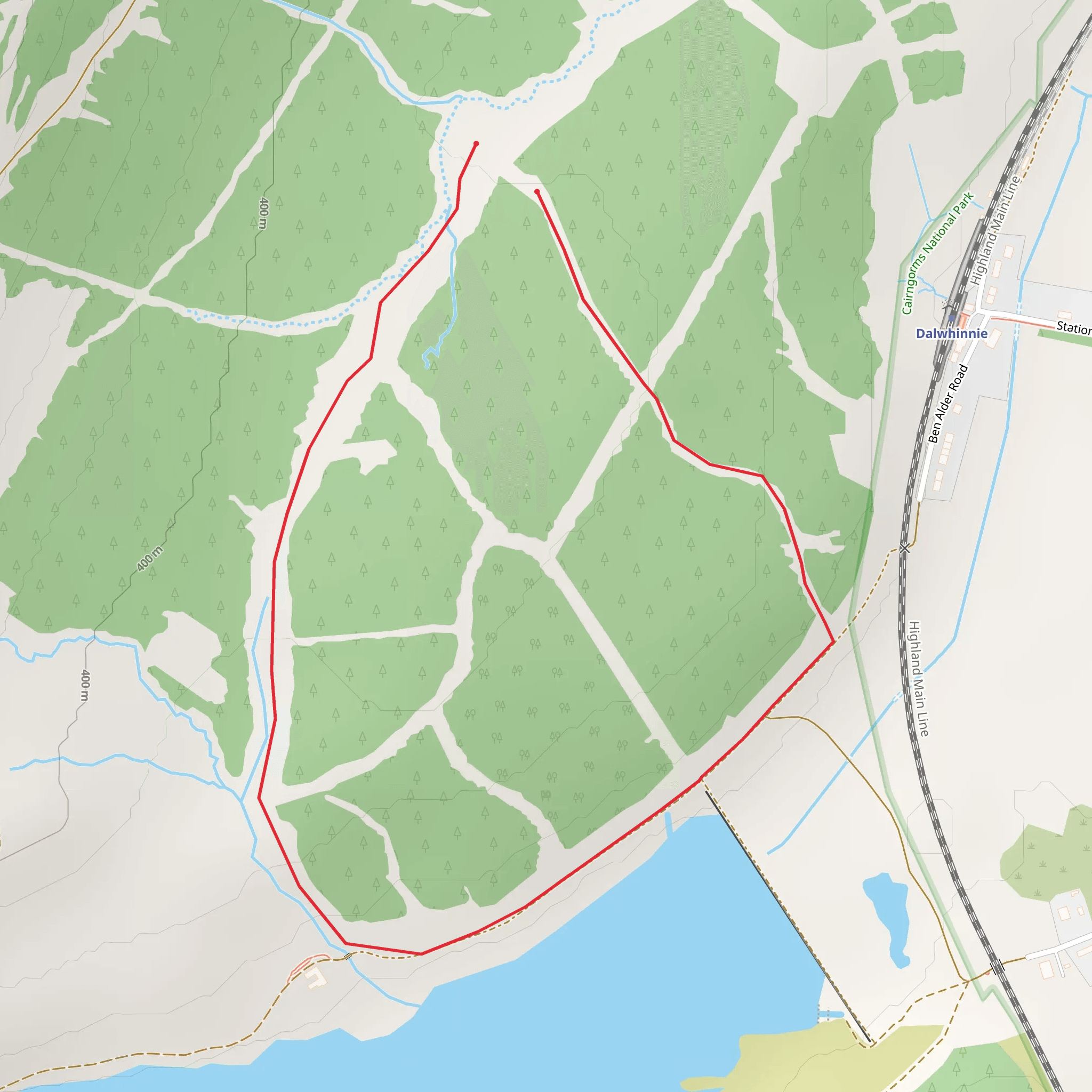 Dalwhinnie Trail - Forest Walk mobile static map