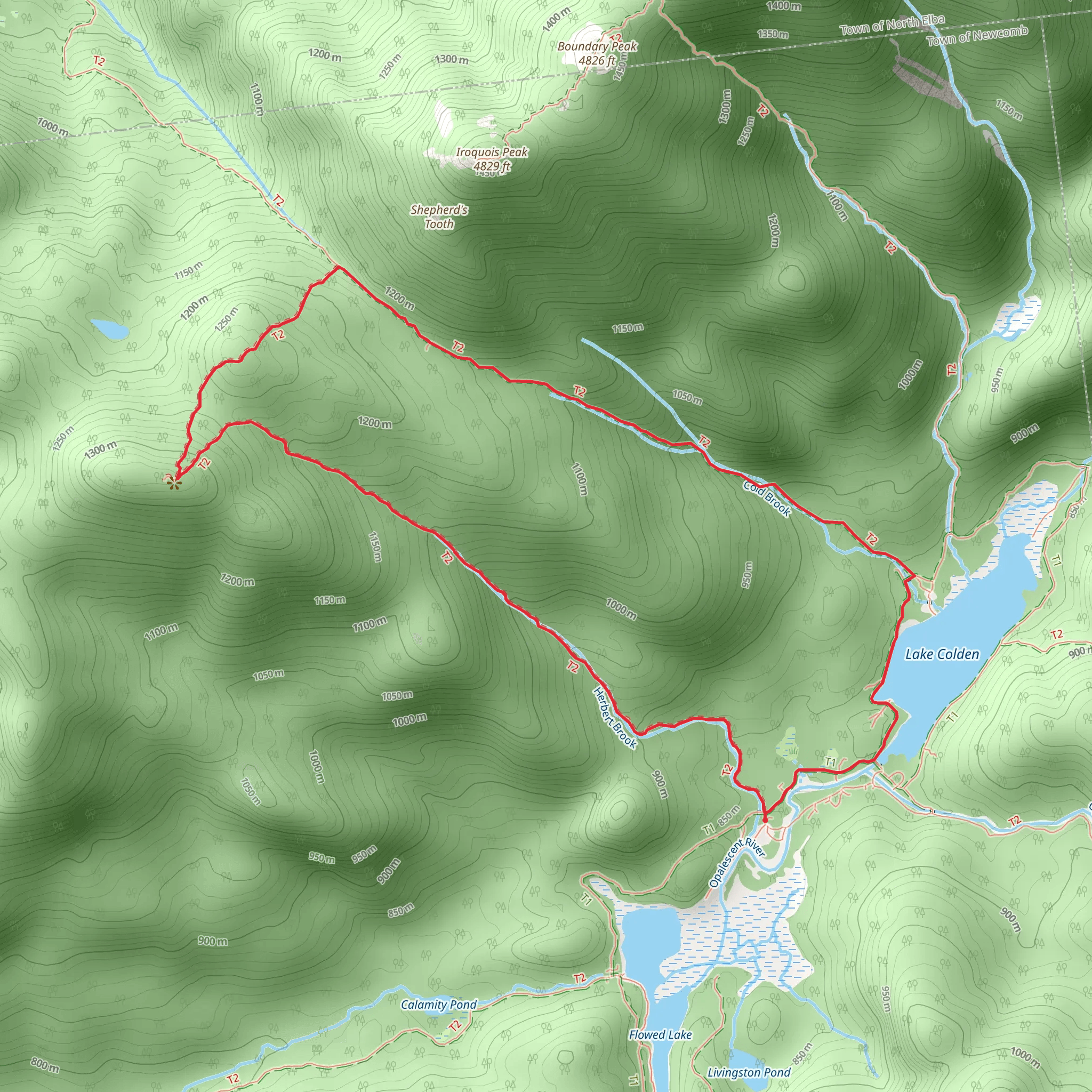 Mount Marshall Loop via Cold Brook Pass Trail mobile static map