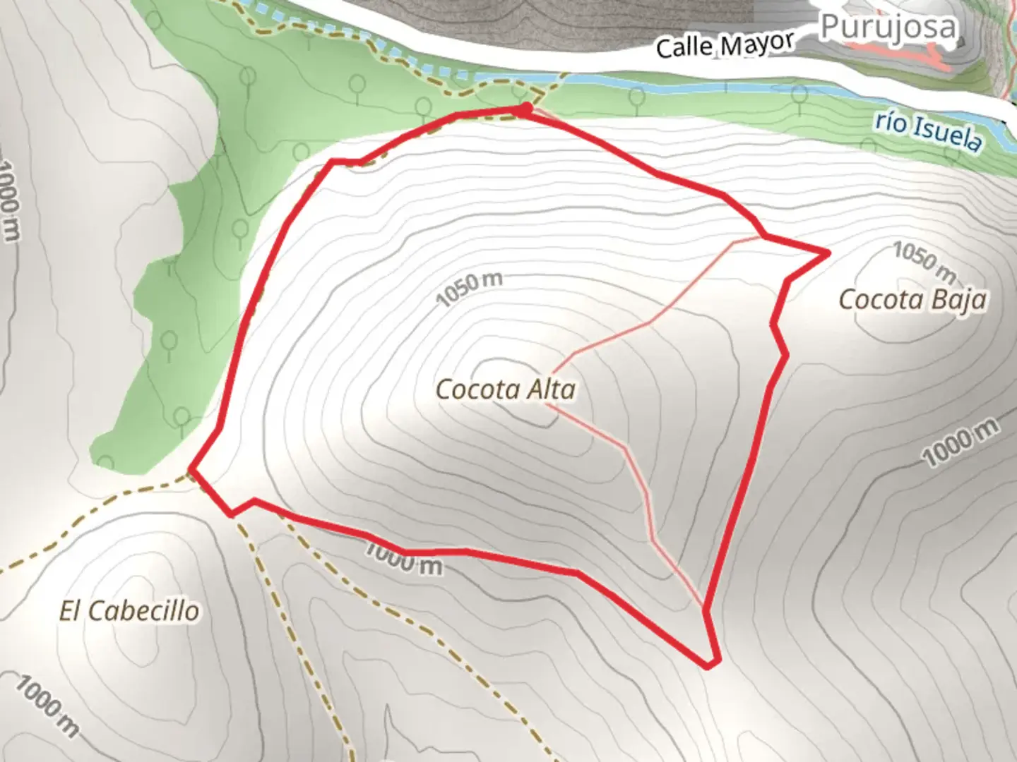 An image depicting the trail Purujosa - Cabezo Viewpoint PR Z 78 and its surrounding area.