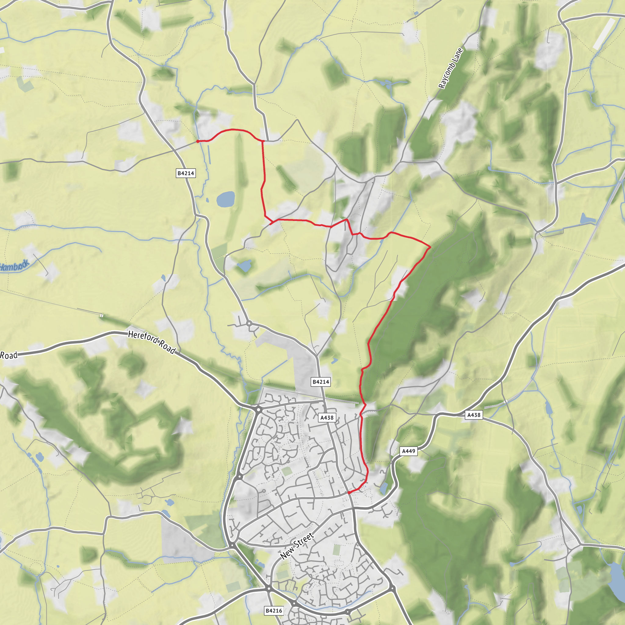 Warren Oak Ledbury Scout Hike mobile static map