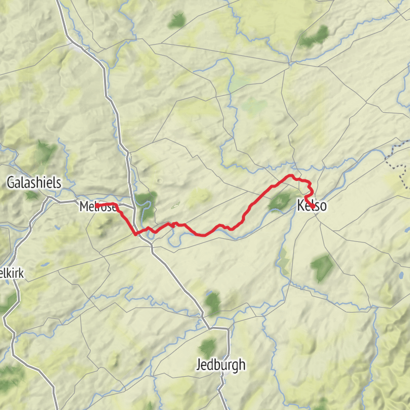 A map preview of the recording Hike from Melrose.