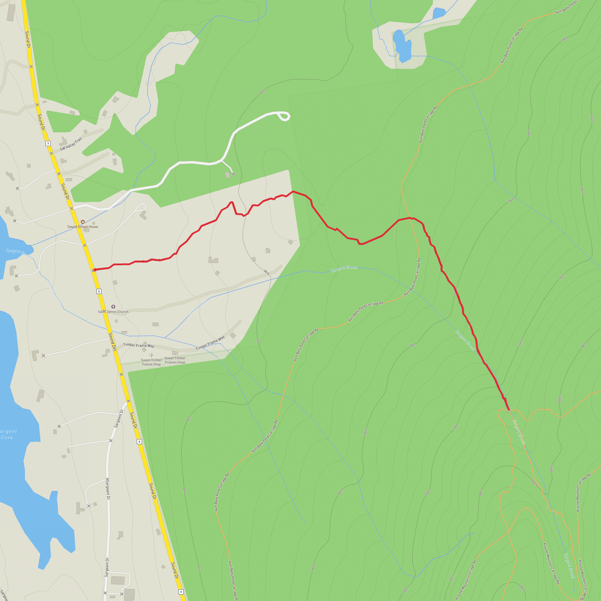 Giant Slide via Giant Slide Trail mobile static map