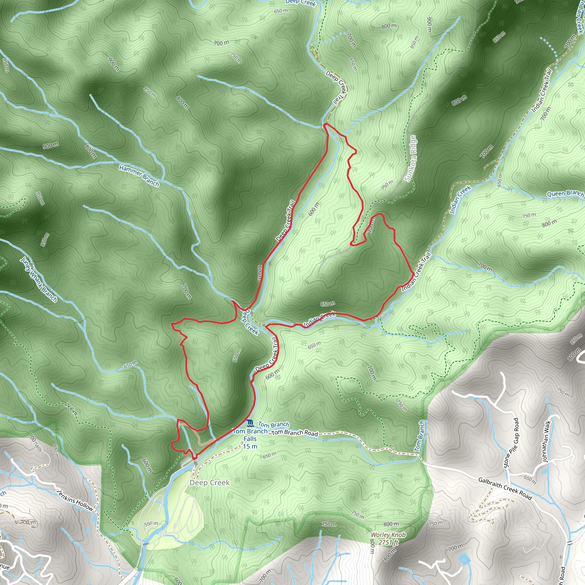 Deep Creek Loop mobile static map