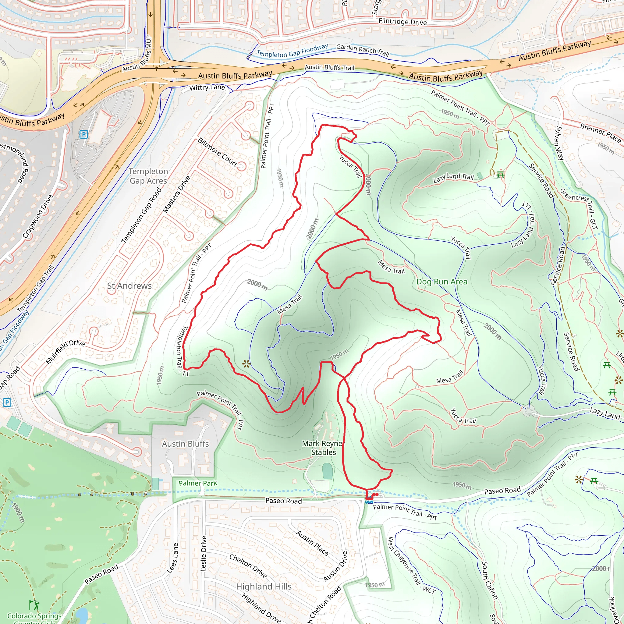 Edna Mae Bennet Nature and Templeton Loop Trail - Long mobile static map