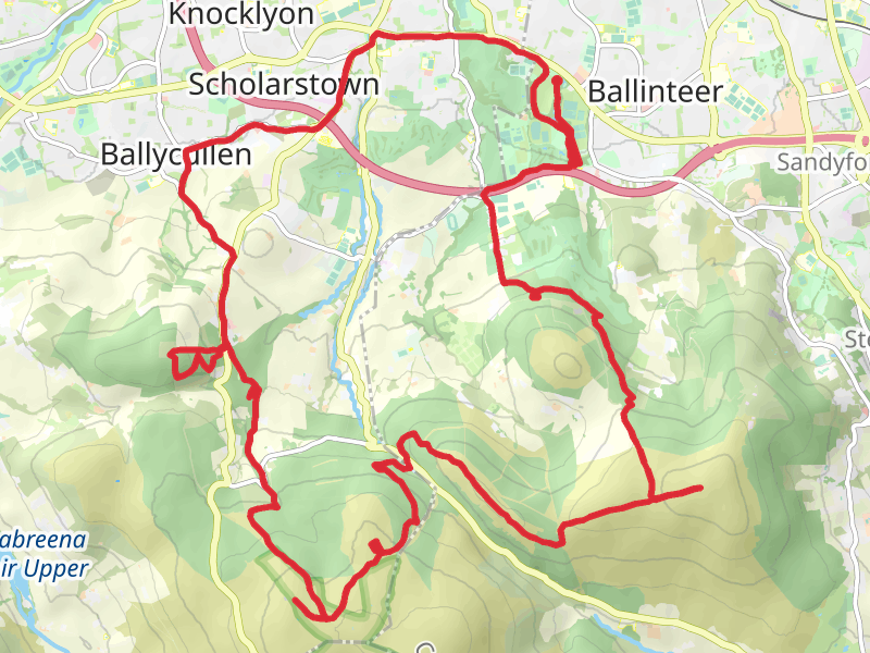 Marley park -> Dublin hills -> hellfire club  (of road) thumbnail