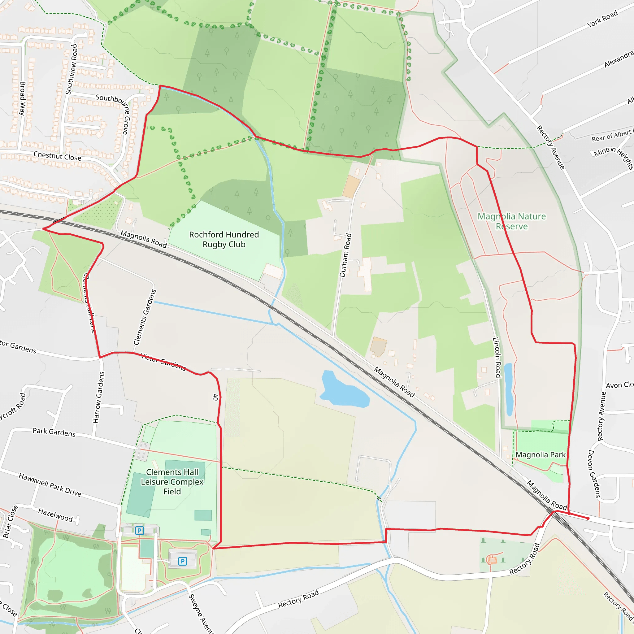 Hawkwell Loop mobile static map