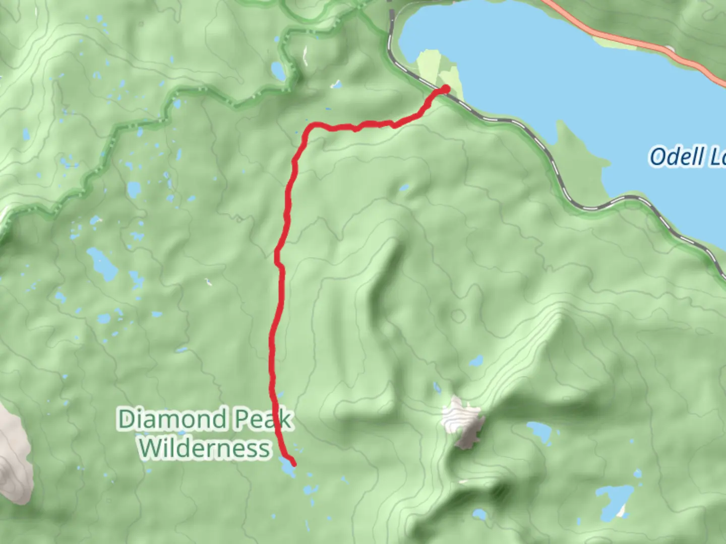 An image depicting the trail Whitefish Creek Trail and its surrounding area.