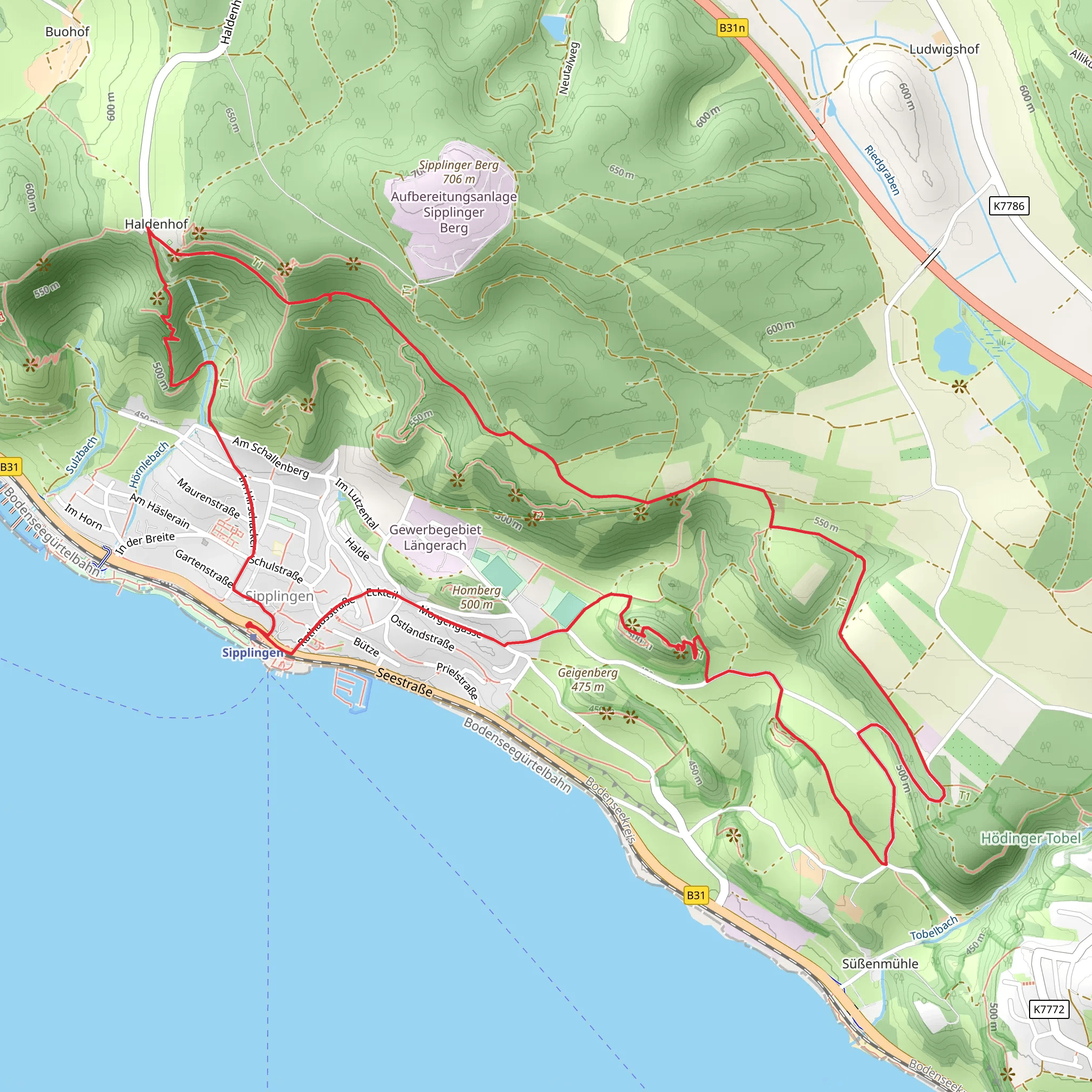 Burghalde via SeeGang mobile static map