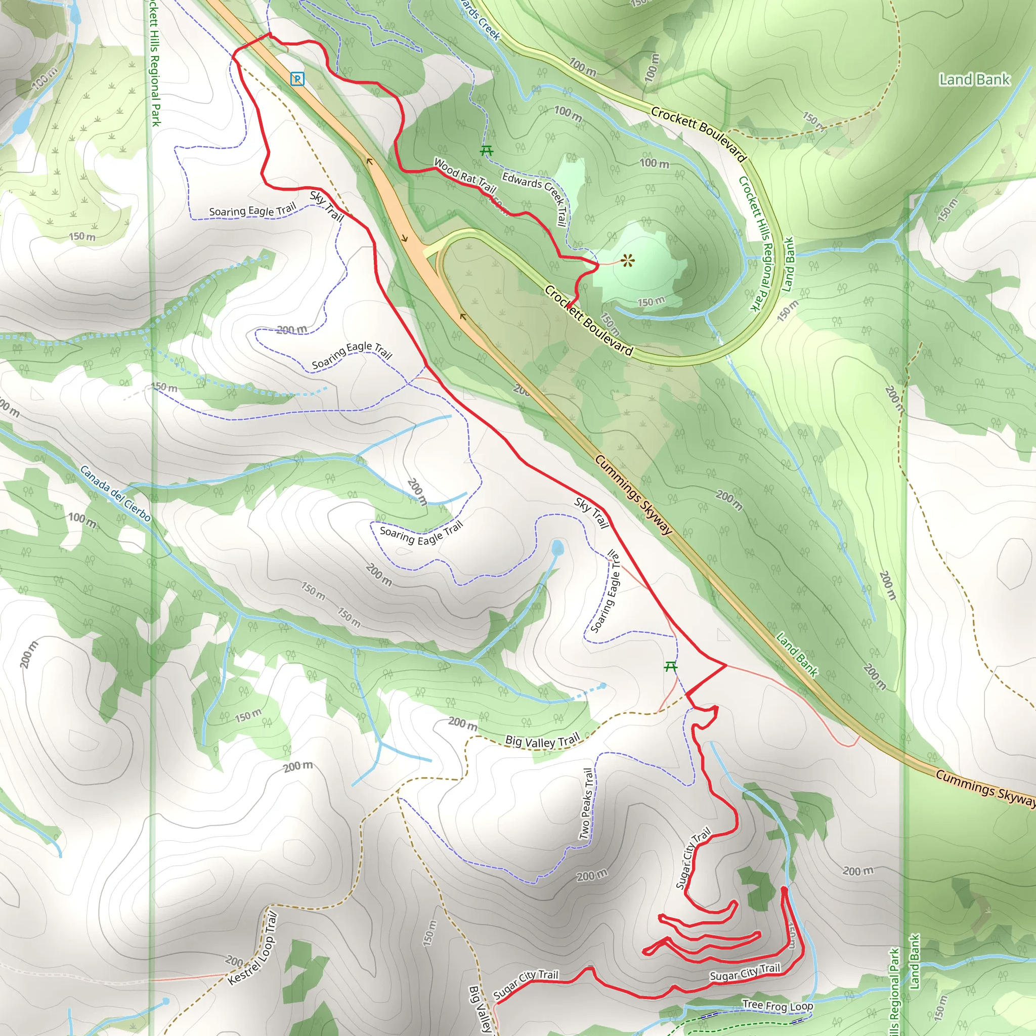 Sugar City and Wood Rat Trail mobile static map