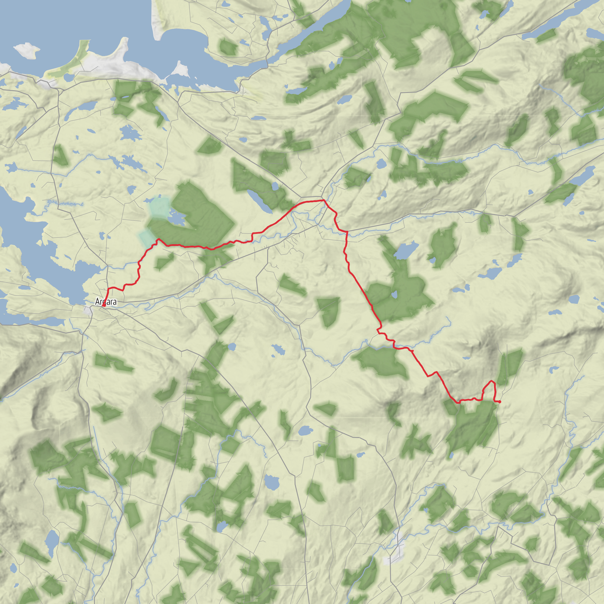 25Km Bluestack Way Ultra mobile static map