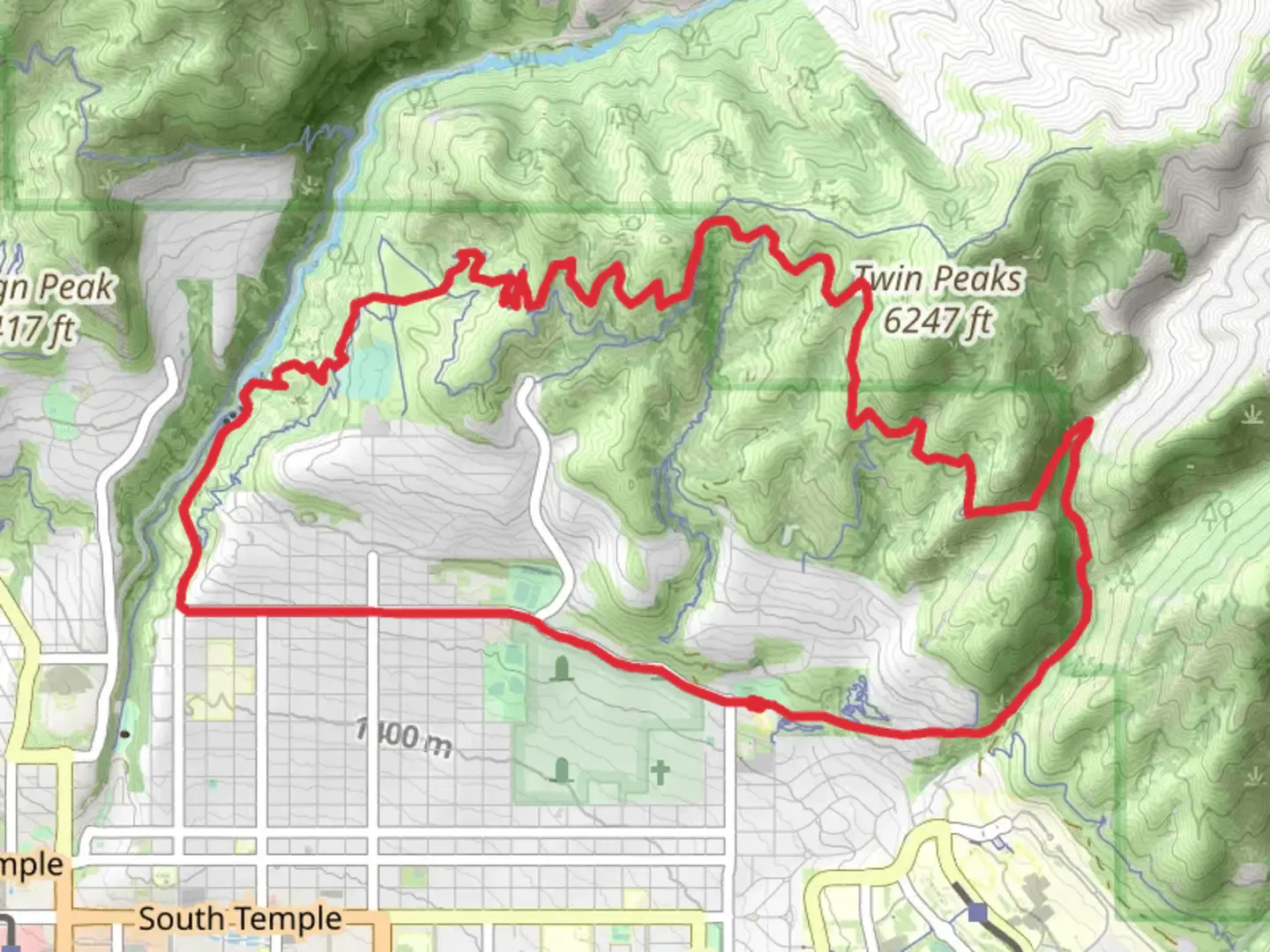 An image depicting the trail BSR - Twin Peaks Section and Meadow Loop Trail and its surrounding area.