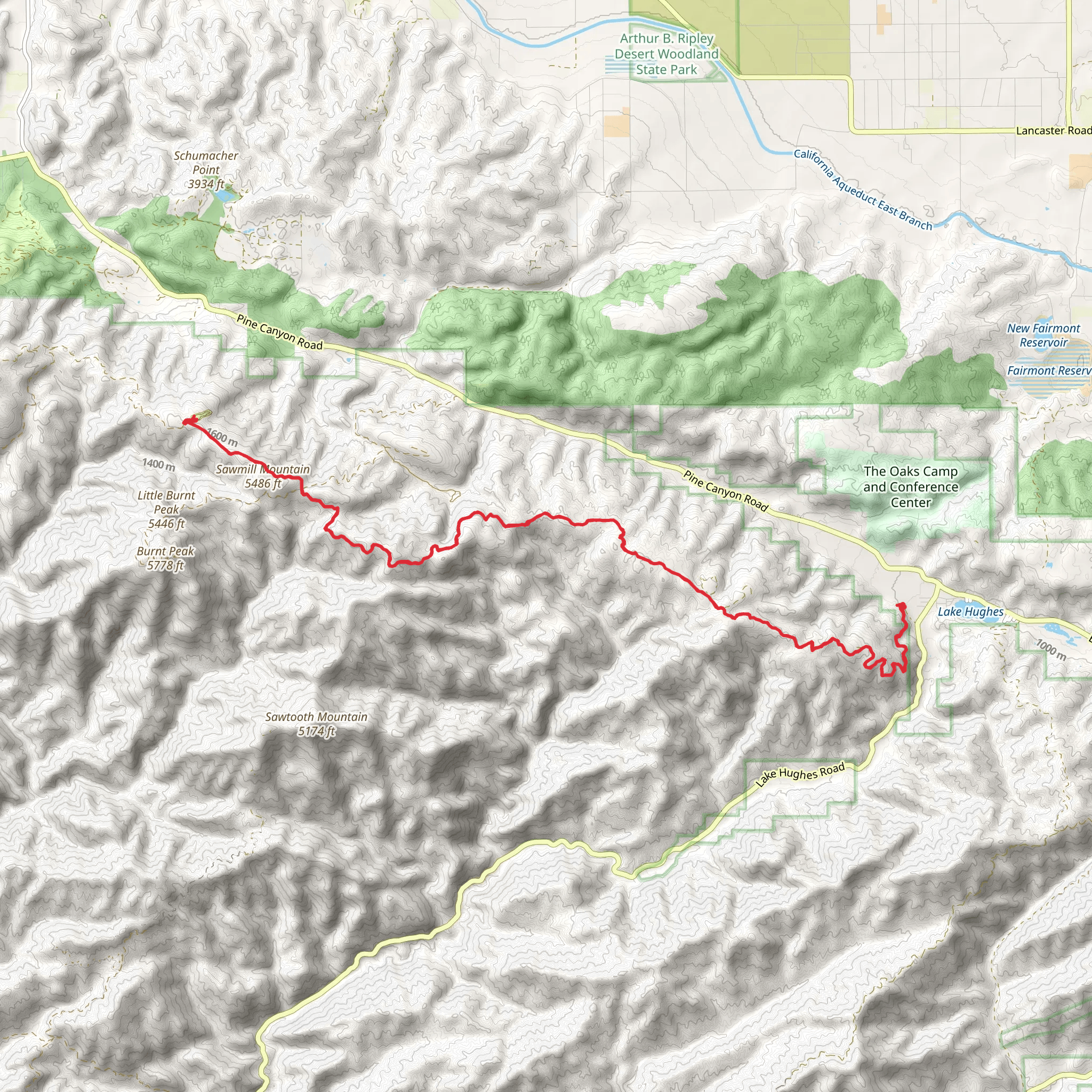 Sawmill Mountain Way mobile static map