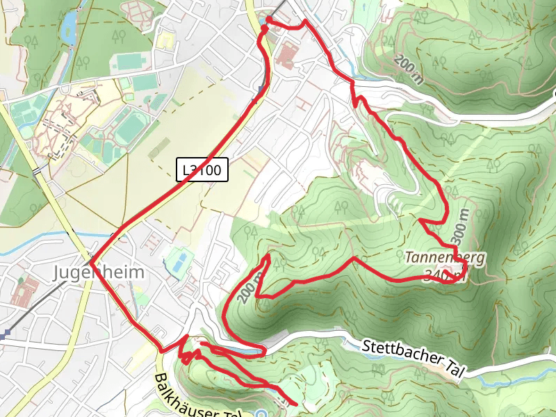 Blick nach Pfungstadt and Schlossteich via Hessenweg