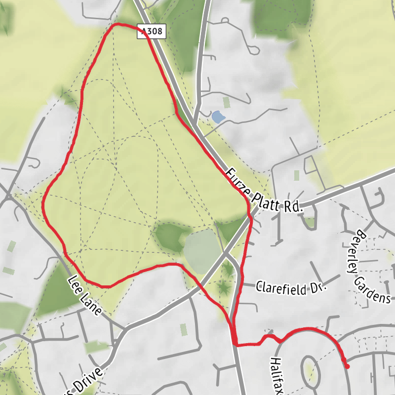 A map preview of the recording Windsor and Maidenhead Walking.