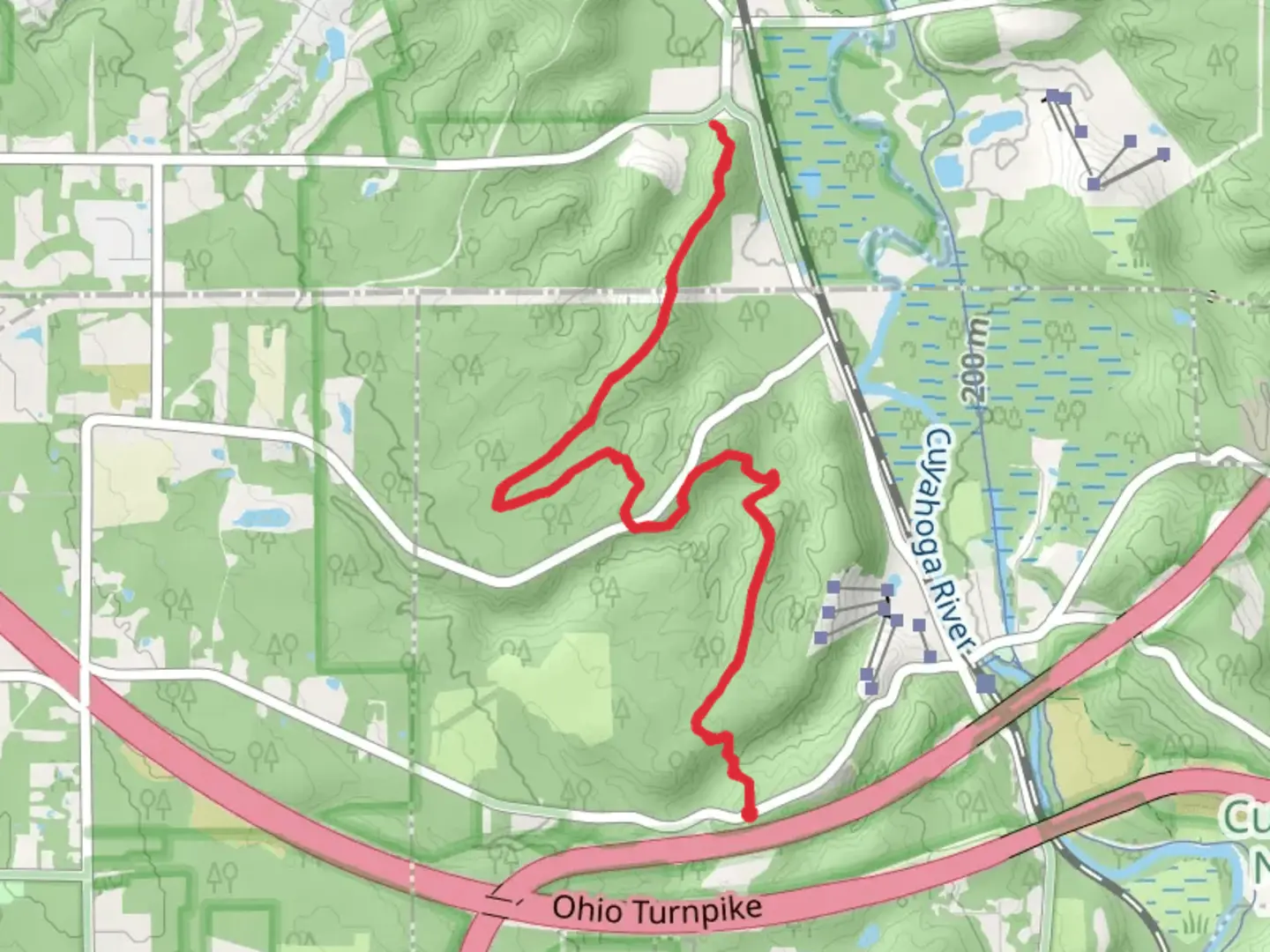 An image depicting the trail Buckeye Trail - West Boston Mills Road and its surrounding area.