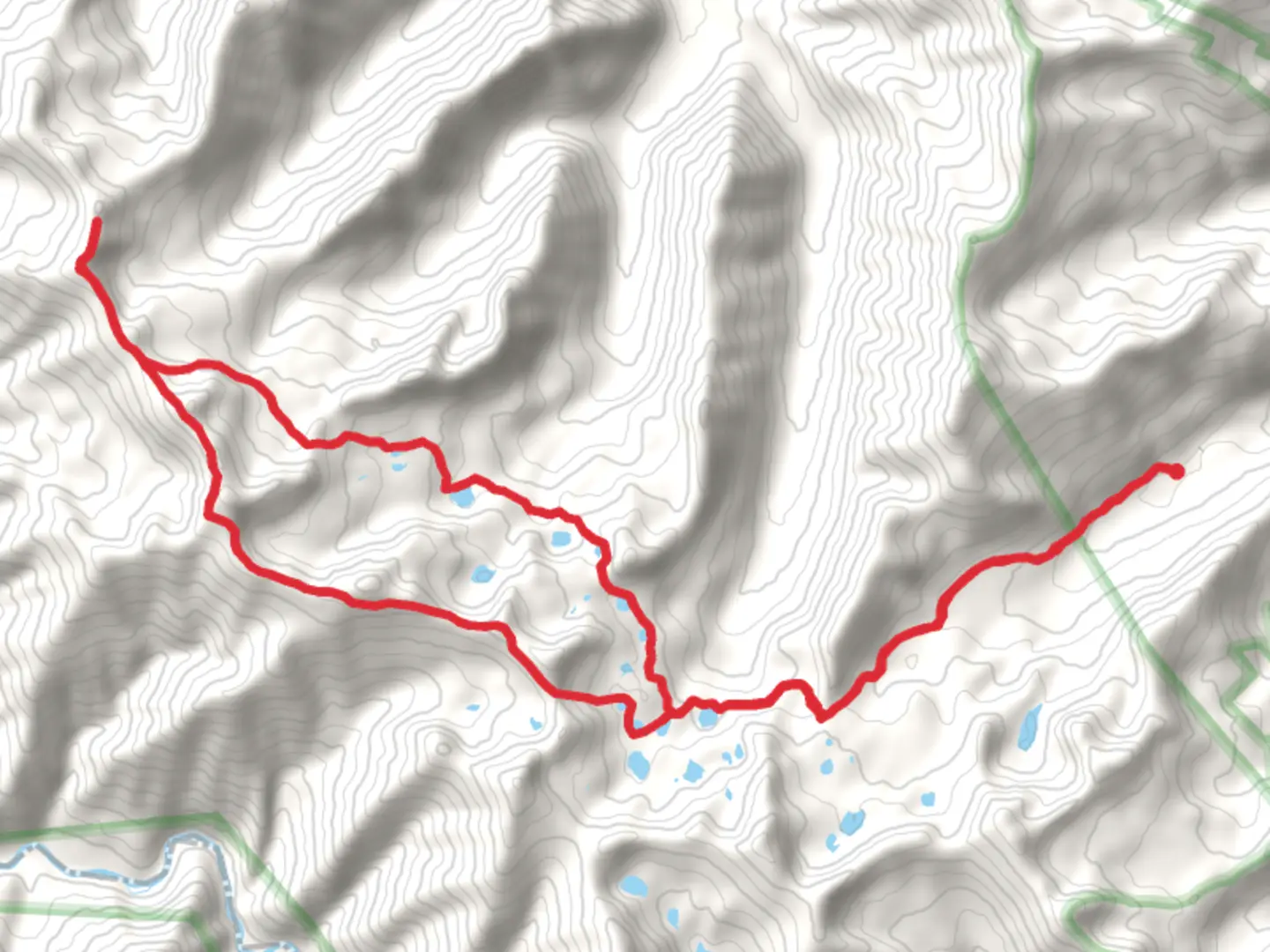 An image depicting the trail Big Soldier Mountain Loop and its surrounding area.