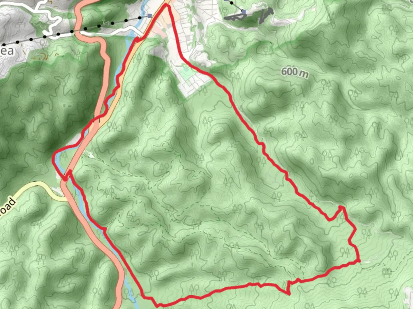 An image depicting the trail Gatlinburg, Twin Creeks and Old Sugarlands Loop Trail and its surrounding area.