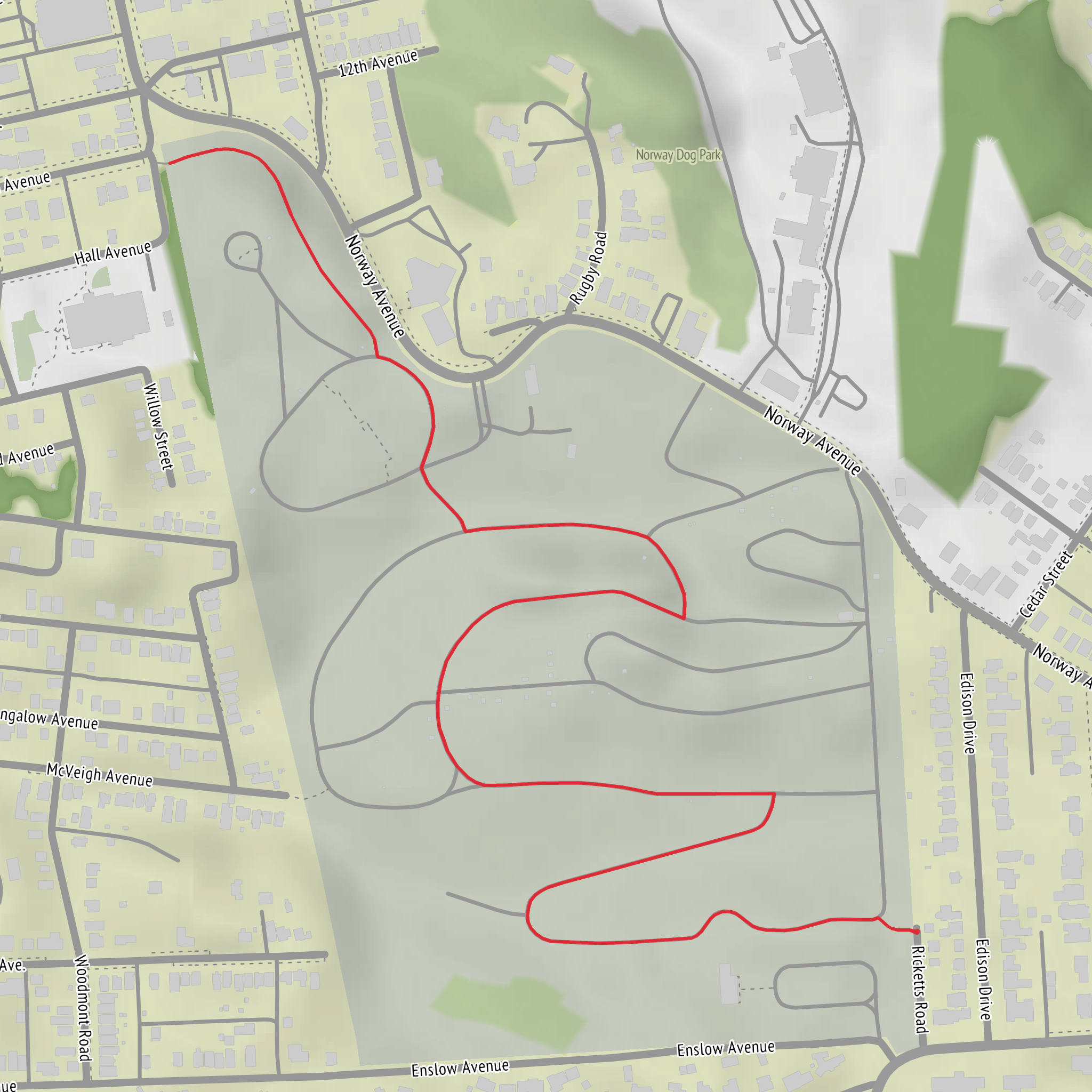 Spring Hill Cemetery mobile static map