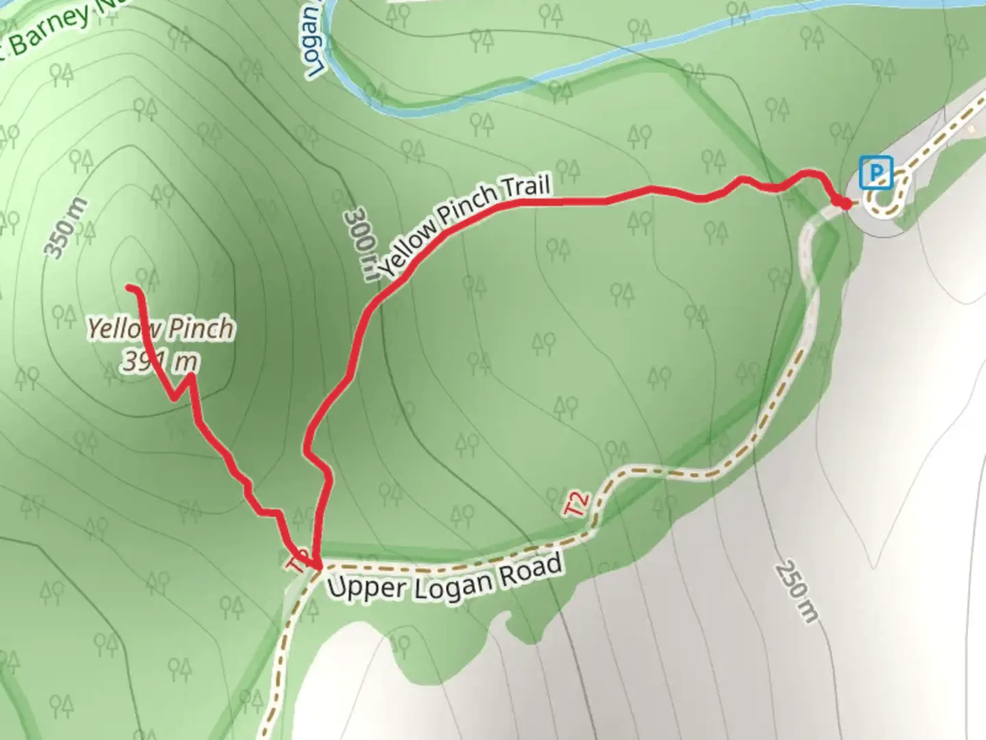 An image depicting the trail Yellow Pinch Lookout Trail and its surrounding area.
