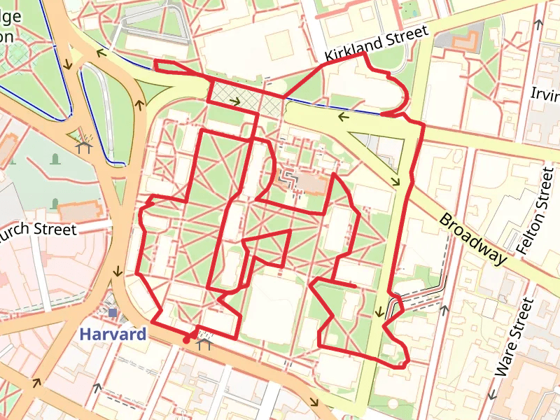 Harvard Yard Loop Trail