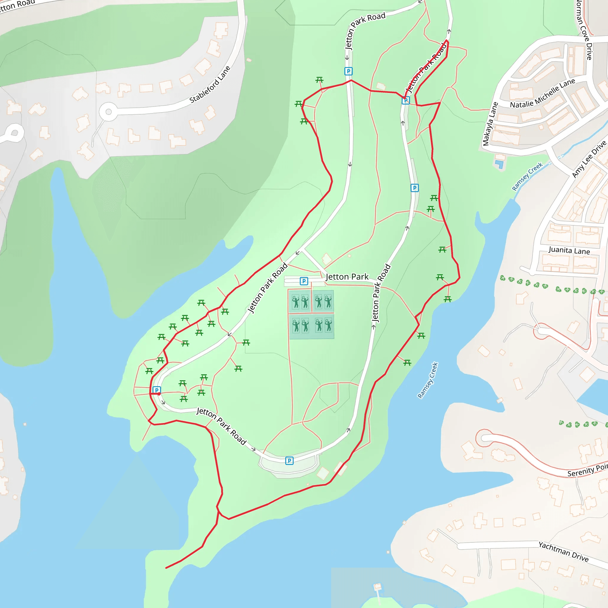 Ramsey Creek - Letton Park Loop mobile static map