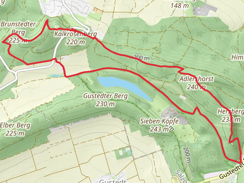 Lichtenberg Castle, Brunstedter Berg and Adlershorst Loop