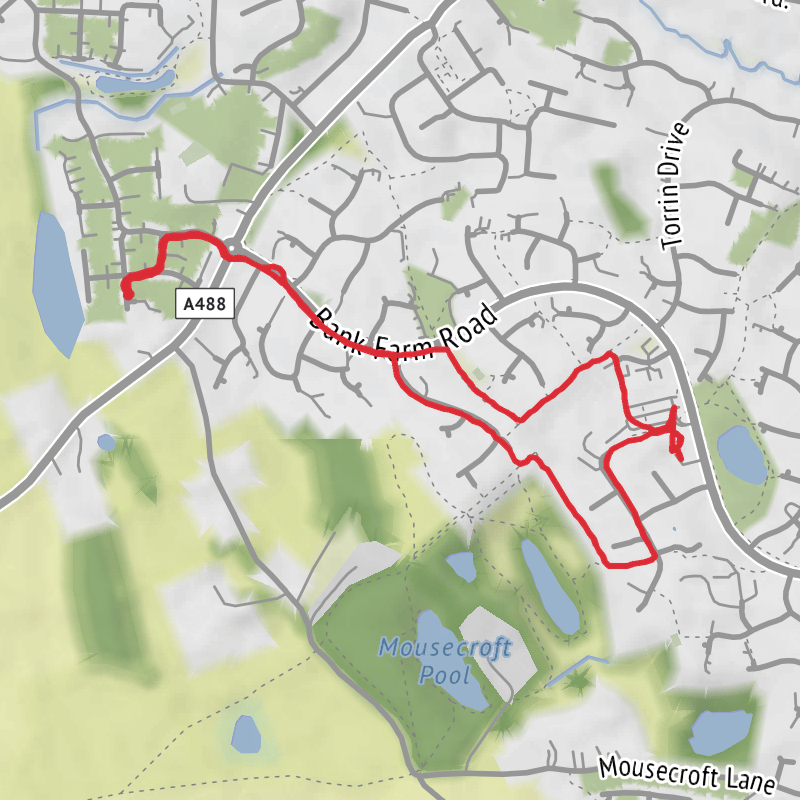 A map preview of the recording Shropshire Walking.
