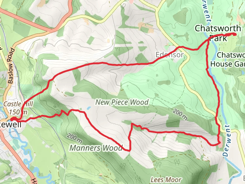 Hike on Bakewell - Edensor - Chatsworth Long Route thumbnail