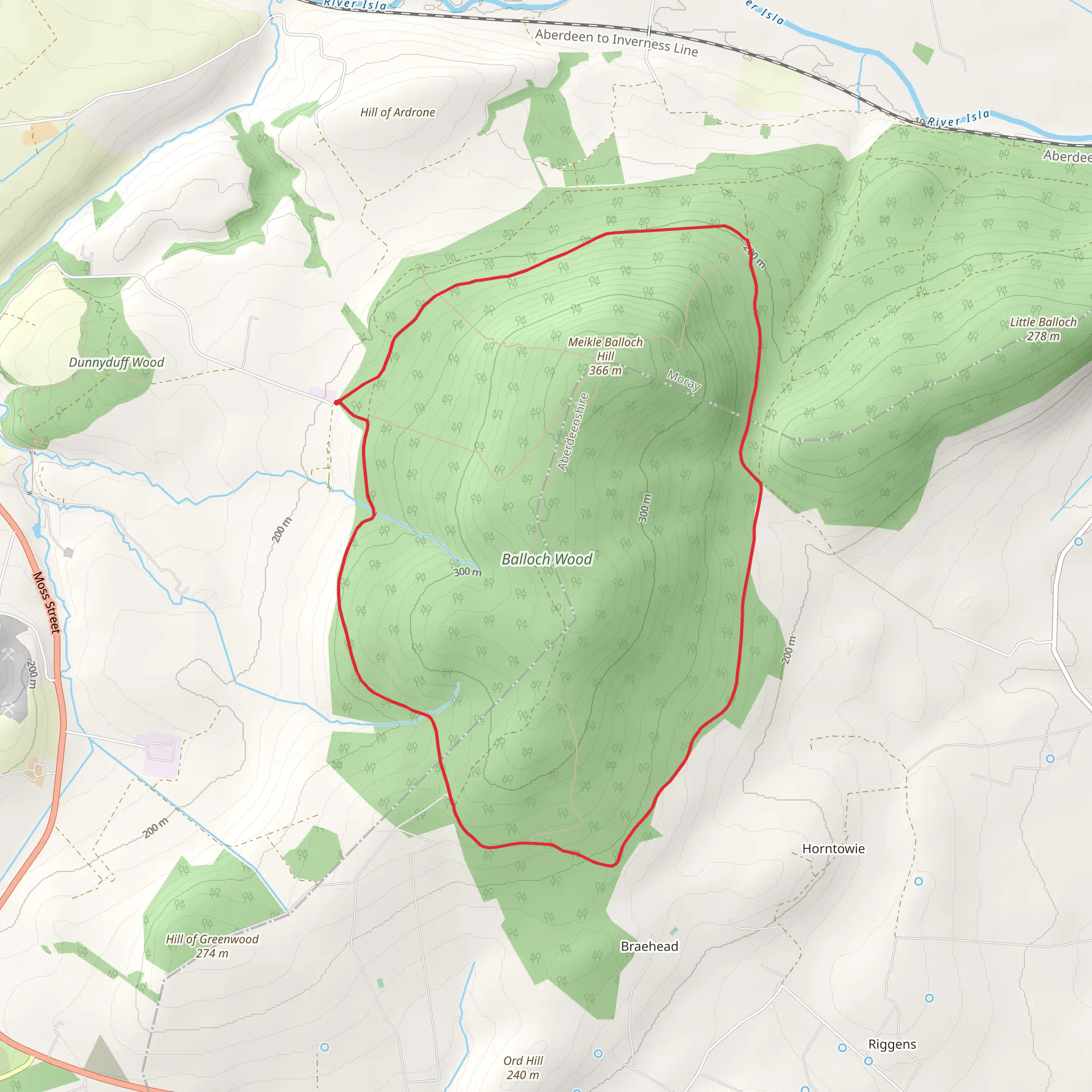 Balloch Loop Trail mobile static map