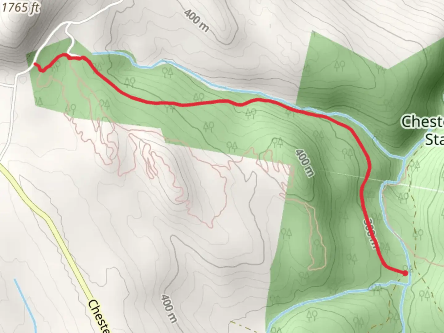 An image depicting the trail Griffin Brook Road Trail and its surrounding area.